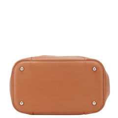 ロエベ ロゴ ハンドバッグ ブラウン レザー レディース LOEWE 【中古】