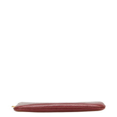 カルティエ マストライン ポーチ コインケース ワインレッド ボルドー レザー レディース CARTIER 【中古】