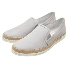 トッズ スリッポン エスパドリーユ サイズ：41 B219 グレー スウェード 麻・リネン メンズ TOD’S 【中古】
