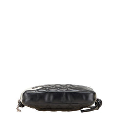 シャネル マトラッセ カンボンライン ココマーク ワンショルダーバッグ アクセサリーポーチ ブラック カーフスキン レディース CHANEL 【中古】