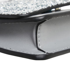 マルタンマルジェラ メゾンマルジェラ11 グリッター チェーン ショルダーウォレット S35UI0542 シルバー レザー レディース MARTIN MARGIELA 【中古】