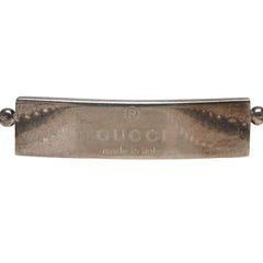 グッチ ロゴプレート ボールチェーン ネックレス チョーカー SV925 シルバー レディース GUCCI 【中古】