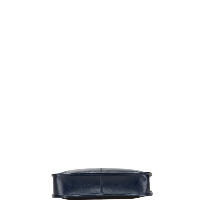 バーバリー ノバチェック ワンショルダーバッグ ネイビー レザー レディース BURBERRY 【中古】