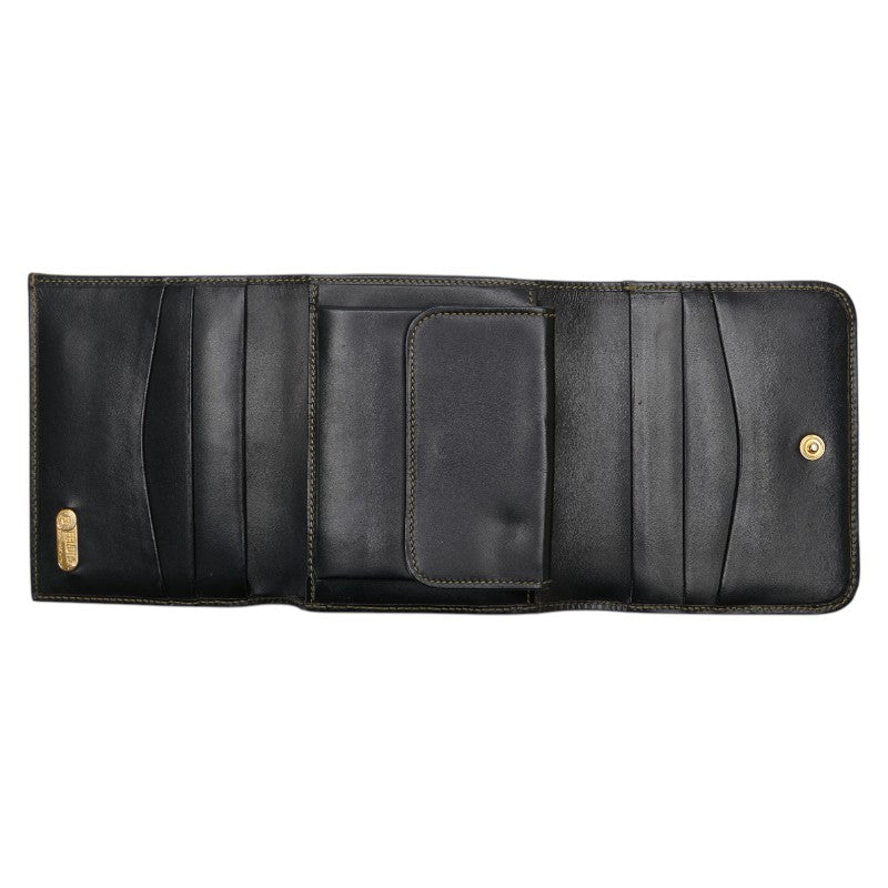 フェンディ ペカン 三つ折り財布 ブラック ブラウン PVC レザー レディース FENDI 【中古】
