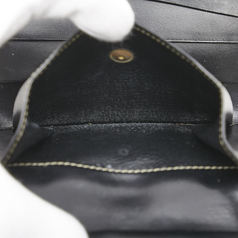 フェンディ ペカン 三つ折り財布 ブラック ブラウン PVC レザー レディース FENDI 【中古】