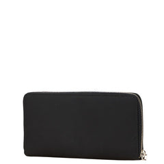 プラダ ドクロ スカル 長財布 ラウンドファスナー 2M1264 ブラック シルバー ナイロン レザー メンズ PRADA 【中古】