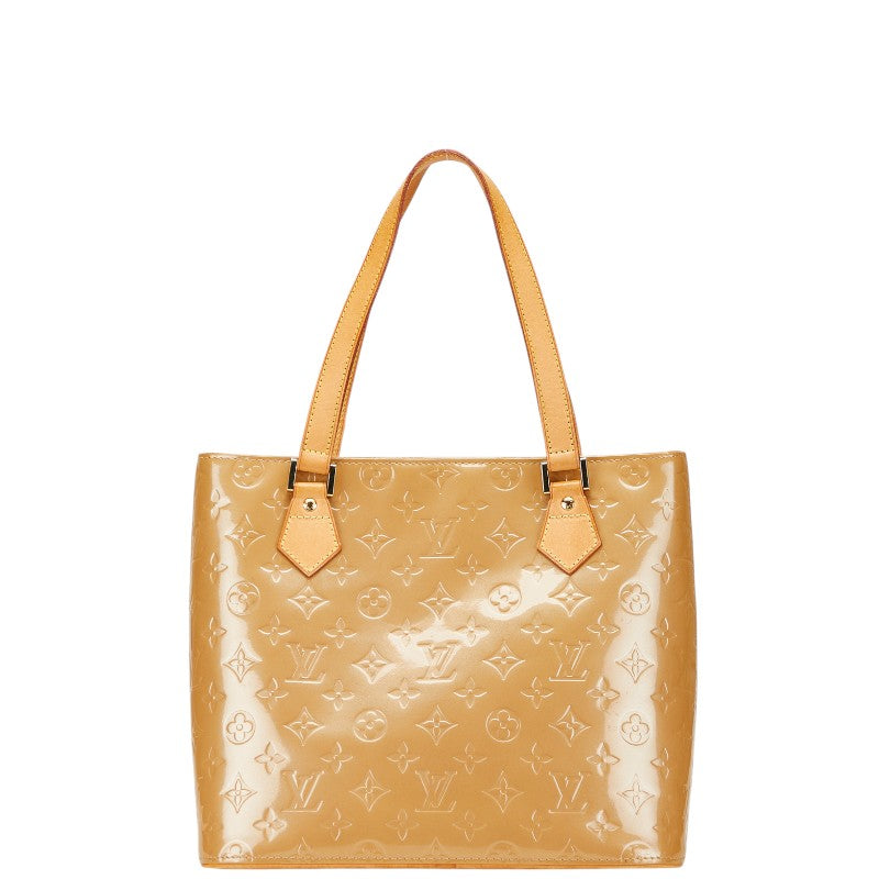 ルイ ヴィトン モノグラム ヴェルニ　 ヒューストン トートバッグ M91340 ノワゼット パテントレザー レディース LOUIS VUITTON 【中古】