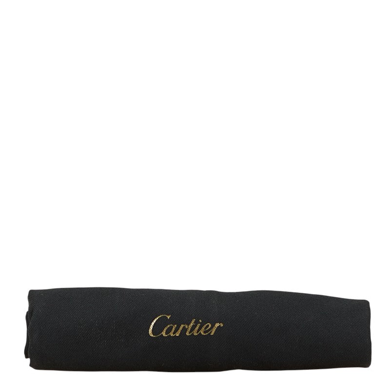 カルティエ C ドゥ カルティエ ハンドバッグ ボルドー ワインレッド レザー レディース CARTIER 【中古】
