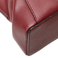 カルティエ C ドゥ カルティエ ハンドバッグ ボルドー ワインレッド レザー レディース CARTIER 【中古】