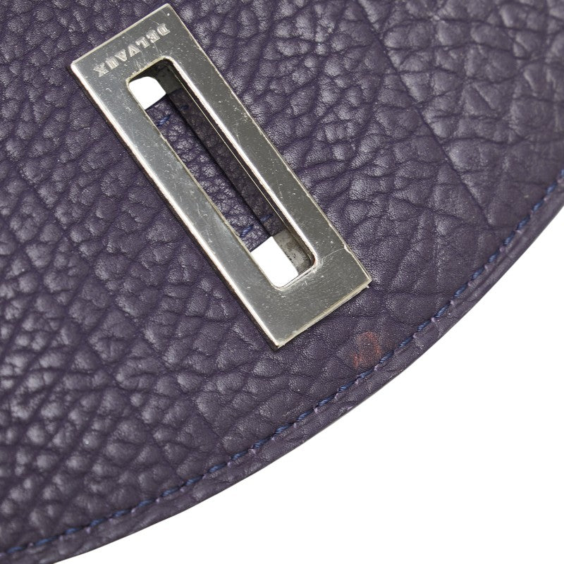 Delvaux デルヴォー ミュタン ショルダーバッグ パープル イエロー レザー レディース 【中古】