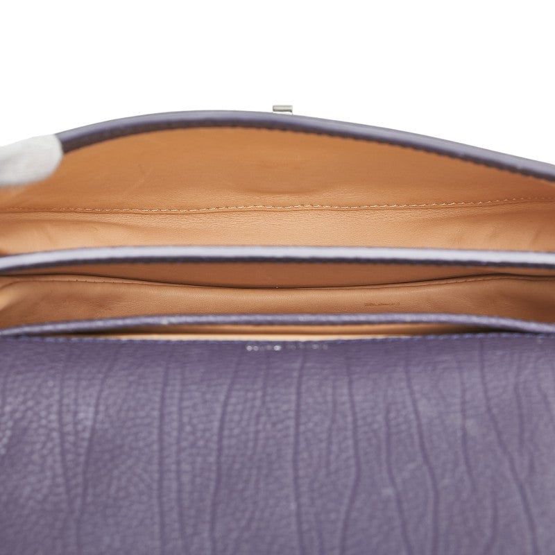 Delvaux デルヴォー ミュタン ショルダーバッグ パープル イエロー レザー レディース 【中古】