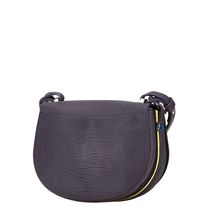 Delvaux デルヴォー ミュタン ショルダーバッグ パープル イエロー レザー レディース 【中古】