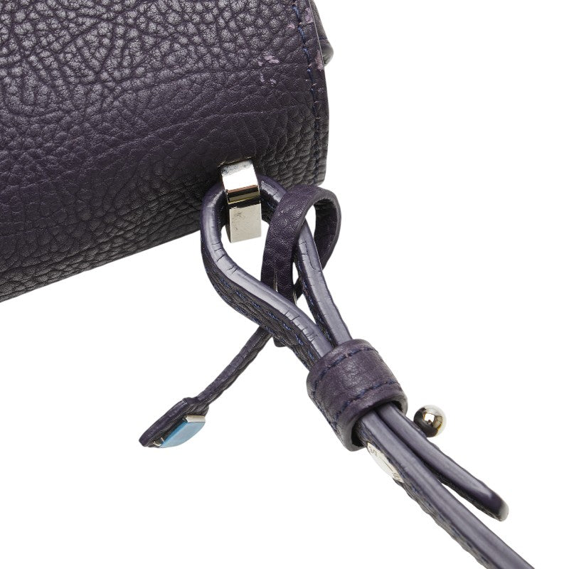 Delvaux デルヴォー ミュタン ショルダーバッグ パープル イエロー レザー レディース 【中古】