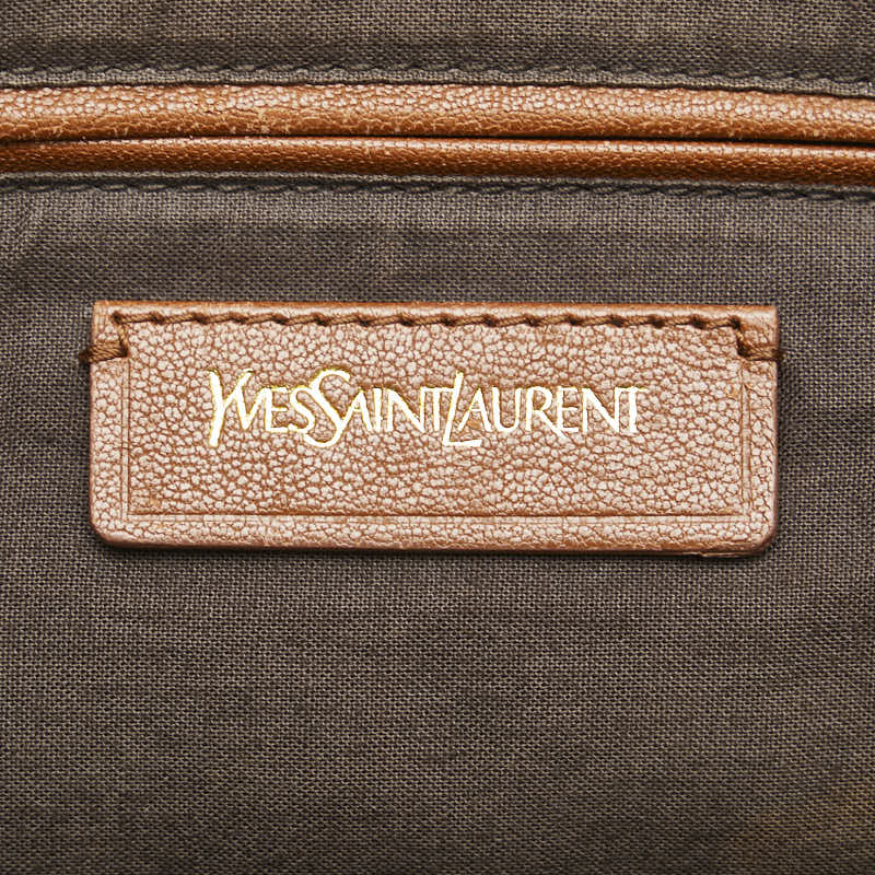 イヴ サンローラン Yライン カバシック クラシック ハンドバッグ 279079 ブラウン レザー レディース YVES SAINT LAURENT 【中古】
