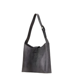 サルヴァトーレフェラガモ ガンチーニ ワンショルダーバッグ グレー ブラック レザー レディース Salvatore Ferragamo 【中古】