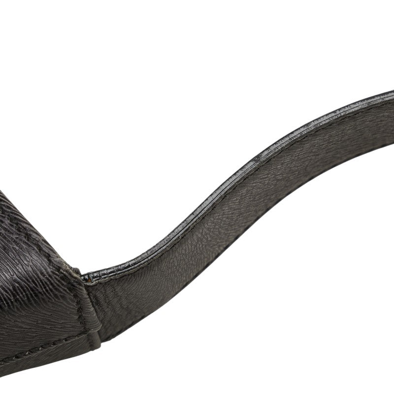 サルヴァトーレフェラガモ ガンチーニ ワンショルダーバッグ グレー ブラック レザー レディース Salvatore Ferragamo 【中古】
