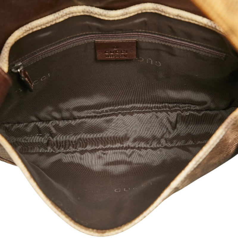 グッチ ジャッキー パイソン ワンショルダーバッグ 001 3824 3573 ブラウン ベージュ レザー レディース GUCCI 【中古】