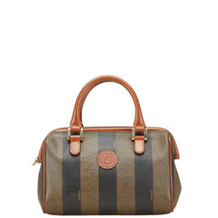 フェンディ ペカン ミニボストンバッグ ハンドバッグ カーキ ブラウン PVC レザー レディース FENDI 【中古】