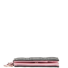 ディオール カナージュ レディディオール カードケース ブラック ピンク レザー レディース Dior 【中古】