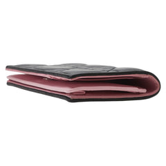 ディオール カナージュ レディディオール カードケース ブラック ピンク レザー レディース Dior 【中古】