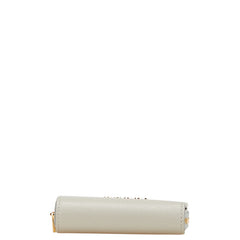 グッチ スクリプト ミニウォレット 二つ折り財布 772639 グレー レザー レディース GUCCI 【中古】
