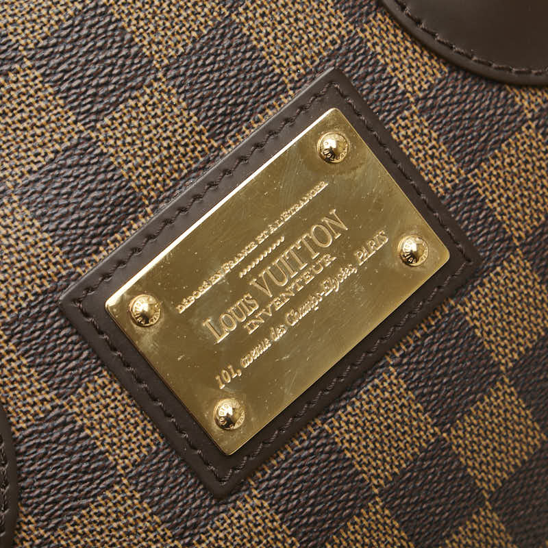ルイ ヴィトン ダミエ ハムステッドPM トートバッグ ハンドバッグ N51205 ブラウン PVC レザー レディース LOUIS VUITTON 【中古】