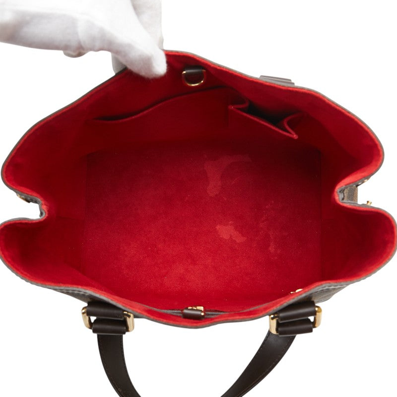 ルイ ヴィトン ダミエ ハムステッドPM トートバッグ ハンドバッグ N51205 ブラウン PVC レザー レディース LOUIS VUITTON 【中古】