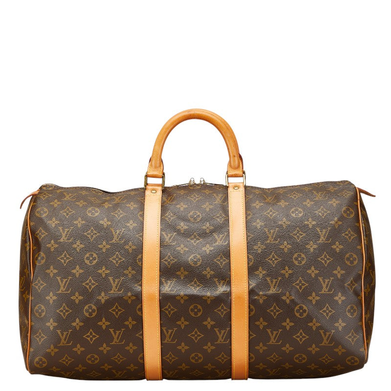 ルイ ヴィトン モノグラム キーポル50 ボストンバッグ トラベルバッグ M41426 ブラウン PVC レザー レディース LOUIS VUITTON 【中古】