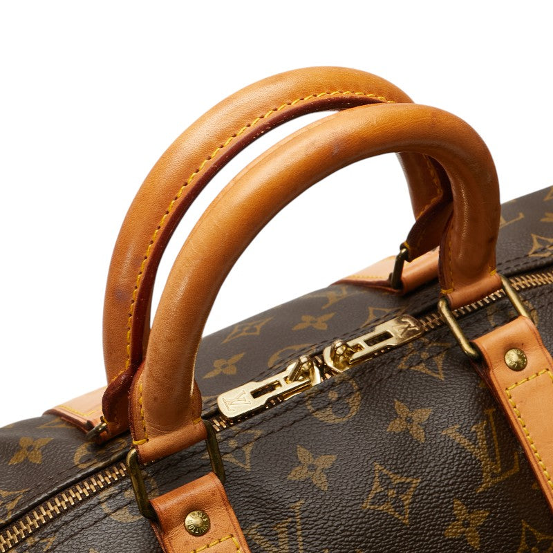 ルイ ヴィトン モノグラム キーポル50 ボストンバッグ トラベルバッグ M41426 ブラウン PVC レザー レディース LOUIS VUITTON 【中古】