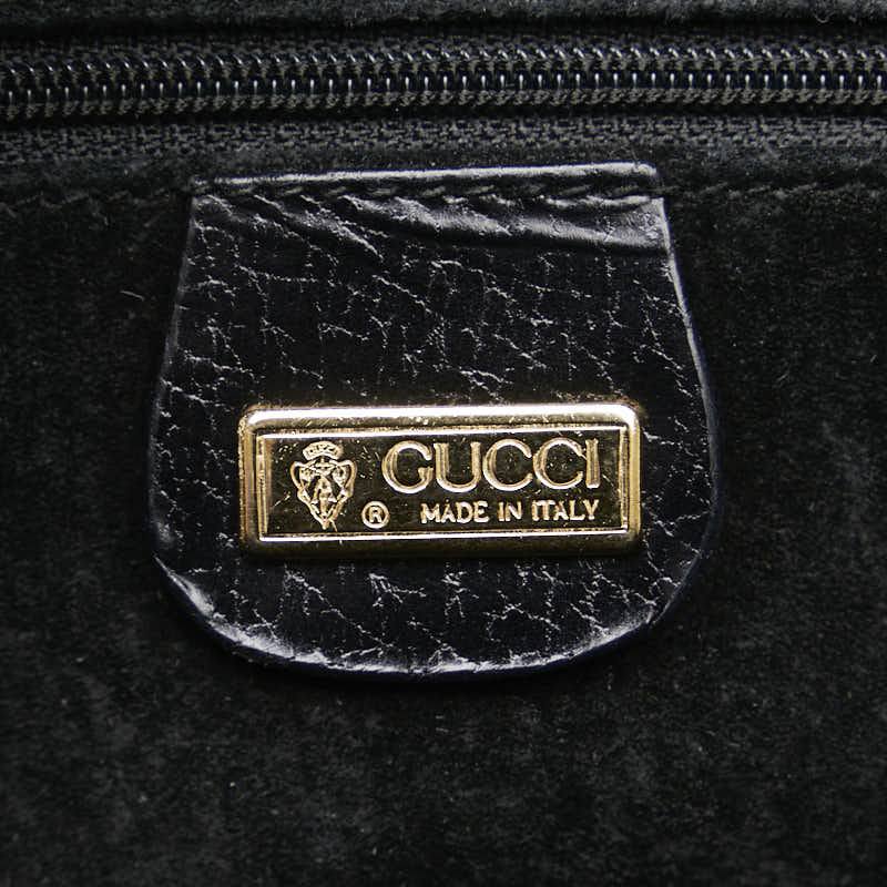 グッチ オールドグッチ ボストンバッグ ショルダーバッグ 2WAY 000 109 0112 ブラック レザー レディース GUCCI 【中古】