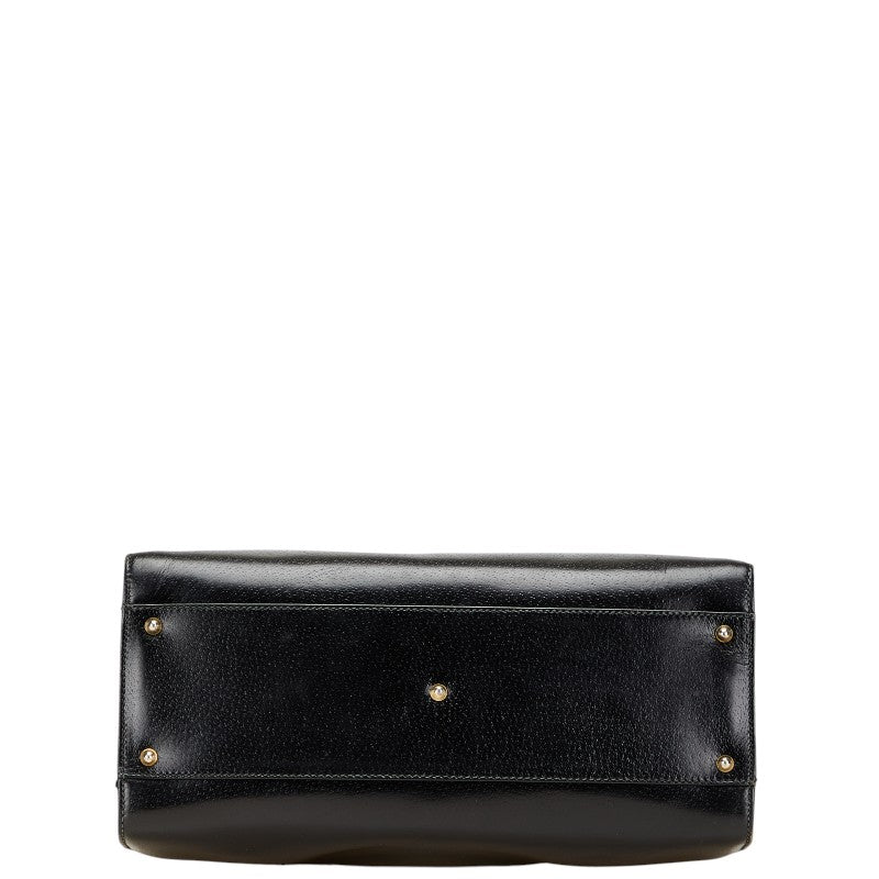 グッチ オールドグッチ ボストンバッグ ショルダーバッグ 2WAY 000 109 0112 ブラック レザー レディース GUCCI 【中古】