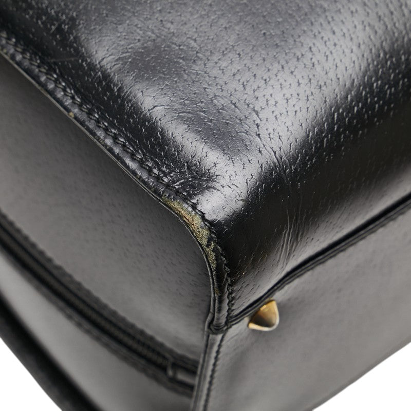 グッチ オールドグッチ ボストンバッグ ショルダーバッグ 2WAY 000 109 0112 ブラック レザー レディース GUCCI 【中古】