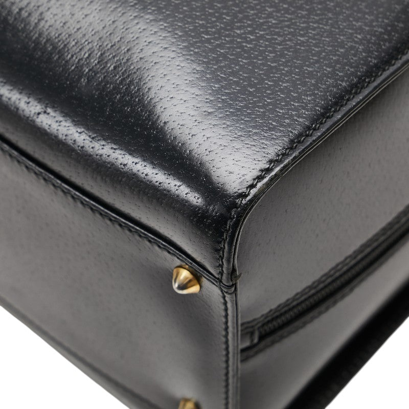 グッチ オールドグッチ ボストンバッグ ショルダーバッグ 2WAY 000 109 0112 ブラック レザー レディース GUCCI 【中古】