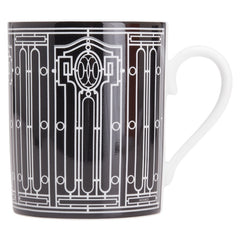 エルメス Hデコ マグカップ ブラック ホワイト 陶器 レディース HERMES 【中古】