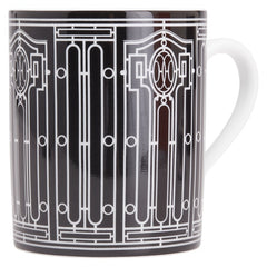 エルメス Hデコ マグカップ ブラック ホワイト 陶器 レディース HERMES 【中古】