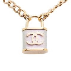 シャネル ココマーク カデナ 南京錠 モチーフ チェーン ネックレス ゴールド メッキ レディース CHANEL 【中古】