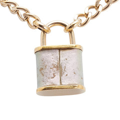 シャネル ココマーク カデナ 南京錠 モチーフ チェーン ネックレス ゴールド メッキ レディース CHANEL 【中古】