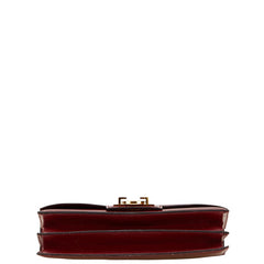 エルメス リングドゥ チェーン ショルダーバッグ ルージュアッシュ レッド ボックスカーフ レディース HERMES 【中古】