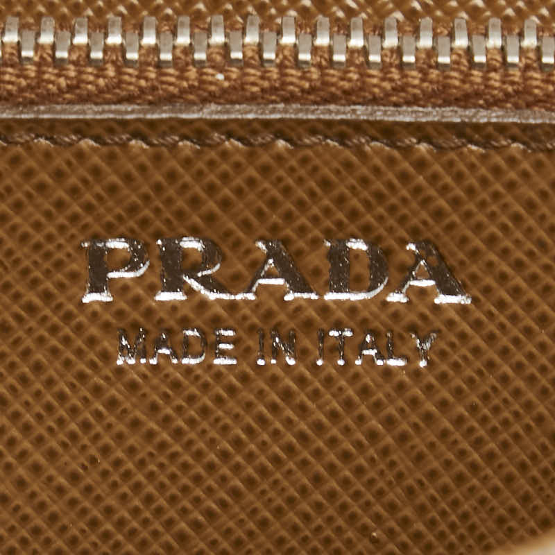 プラダ 長財布 1MH037 ブラウン サフィアーノレザー レディース PRADA 【中古】