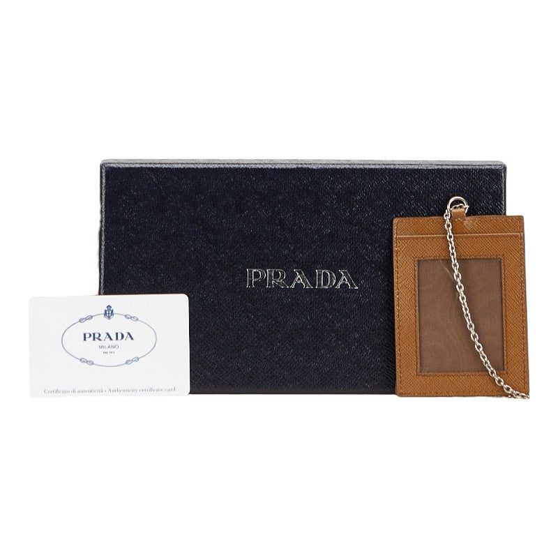 プラダ 長財布 1MH037 ブラウン サフィアーノレザー レディース PRADA 【中古】