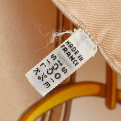 セリーヌ ホースビット 大判 スカーフ ベージュ シルク レディース CELINE 中古