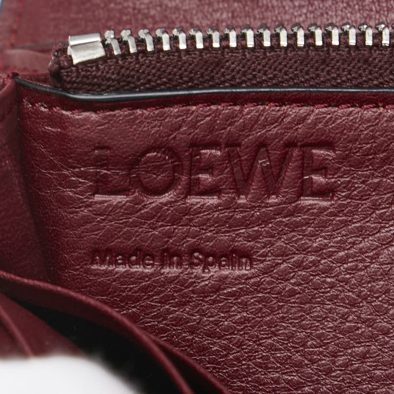 ロエベ パズル 長財布 コンチネンタルウォレット レッド ホワイト レザー レディース LOEWE 【中古】