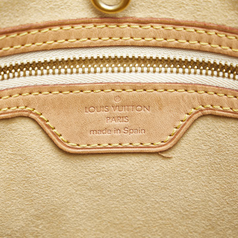 ルイ ヴィトン ダミエ アズール ハムステッド PM ハンドバッグ N51207 ホワイト PVC レザー レディース LOUIS VUITTON 【中古】