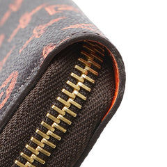 ルイ ヴィトン モノグラムキャット キャットグラム ジッピーウォレット ラウンドファスナー 長財布 M63875 マロン オレンジ PVC レザー レディース LOUIS VUITTON 【中古】