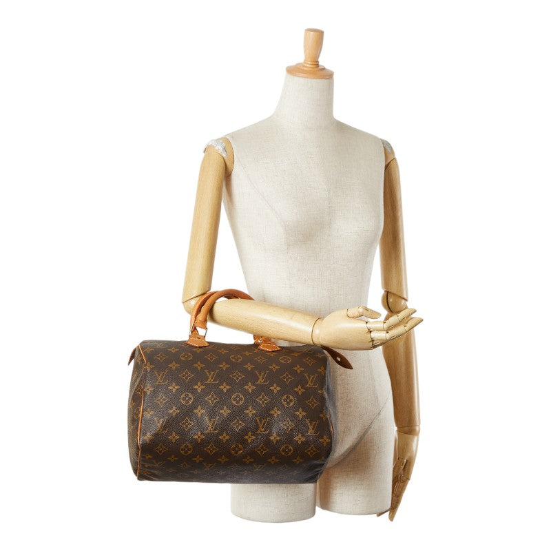 ルイ ヴィトン モノグラム スピーディ30 ハンドバッグ ミニボストンバッグ M41526 ブラウン PVC レザー レディース LOUIS VUITTON 【中古】