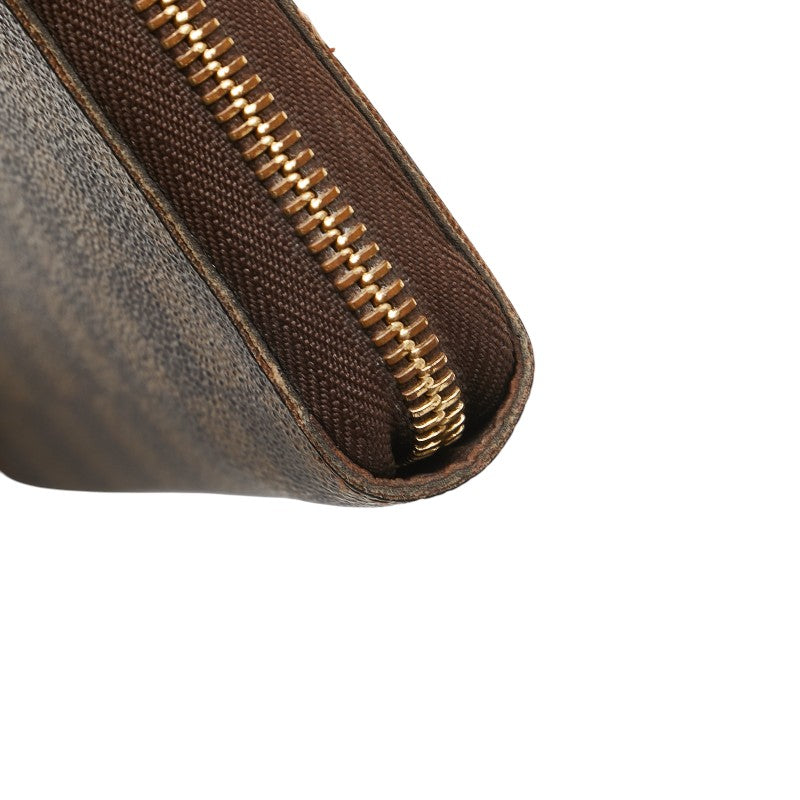 ルイ ヴィトン ダミエ ジッピー オーガナイザー 長財布 N60003 ブラウン PVC レザー レディース LOUIS VUITTON 【中古】