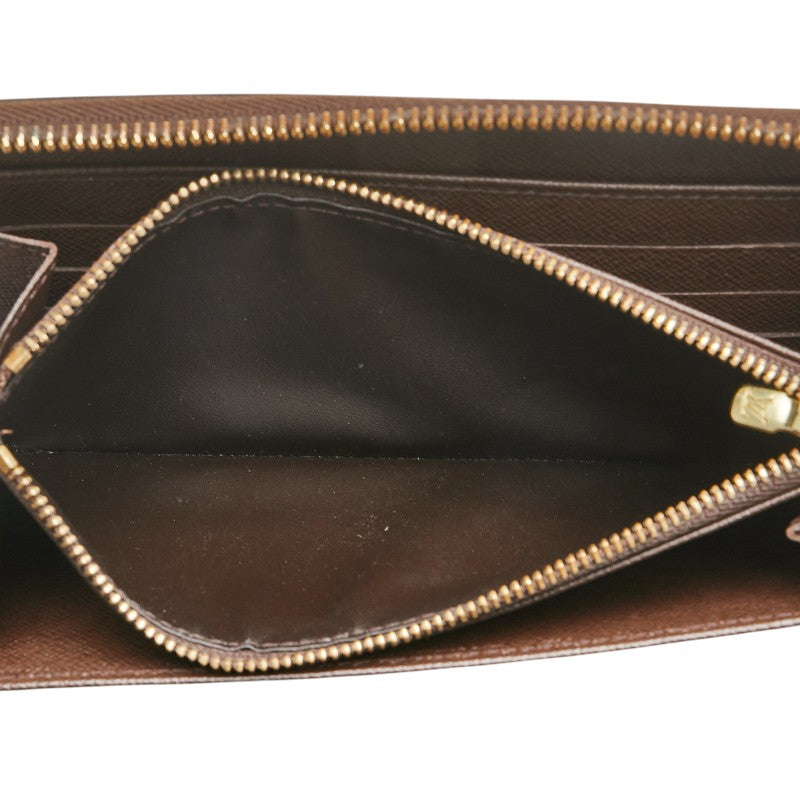 ルイ ヴィトン ダミエ ジッピー オーガナイザー 長財布 N60003 ブラウン PVC レザー レディース LOUIS VUITTON 【中古】