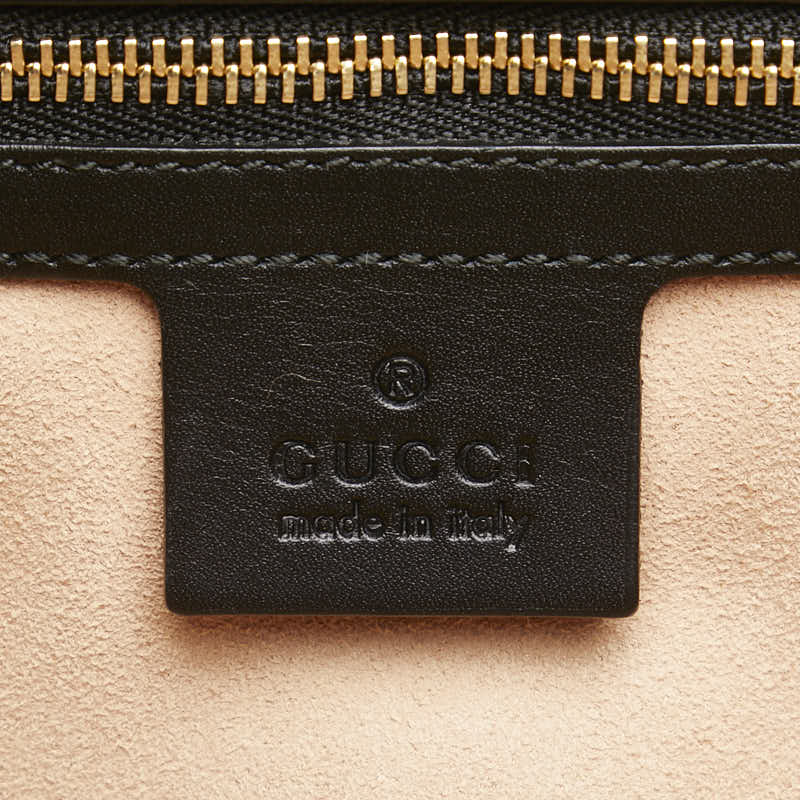 グッチ バンブー ニムフェア ハンドバッグ ショルダーバッグ 2WAY 453767 ブラック レザー レディース GUCCI 【中古】