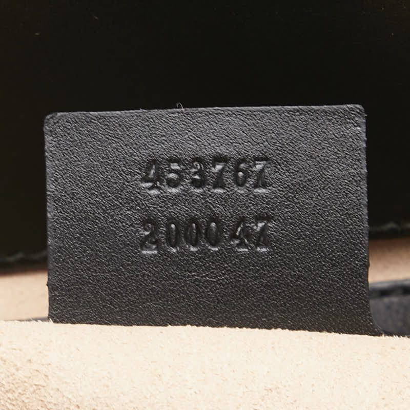 グッチ バンブー ニムフェア ハンドバッグ ショルダーバッグ 2WAY 453767 ブラック レザー レディース GUCCI 【中古】