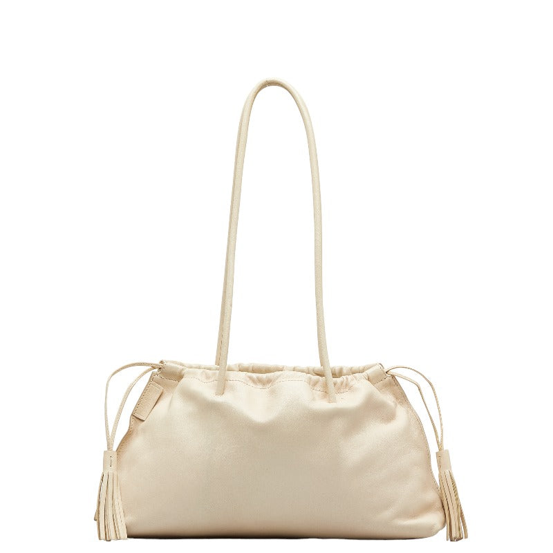 グッチ タッセル ハンドバッグ トートバッグ 001 4403 ホワイト アイボリー レザー レディース GUCCI 【中古】